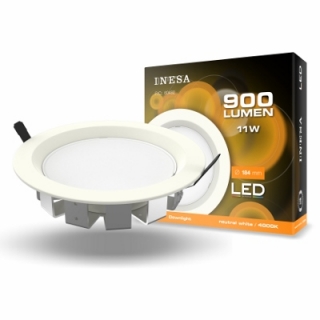 Stropné LED svietidlo zapustené 11W 900lm 184mm